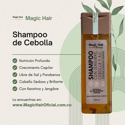 Shampoo Cebolla, Jengibre y Ají x 500ml Magic Hair