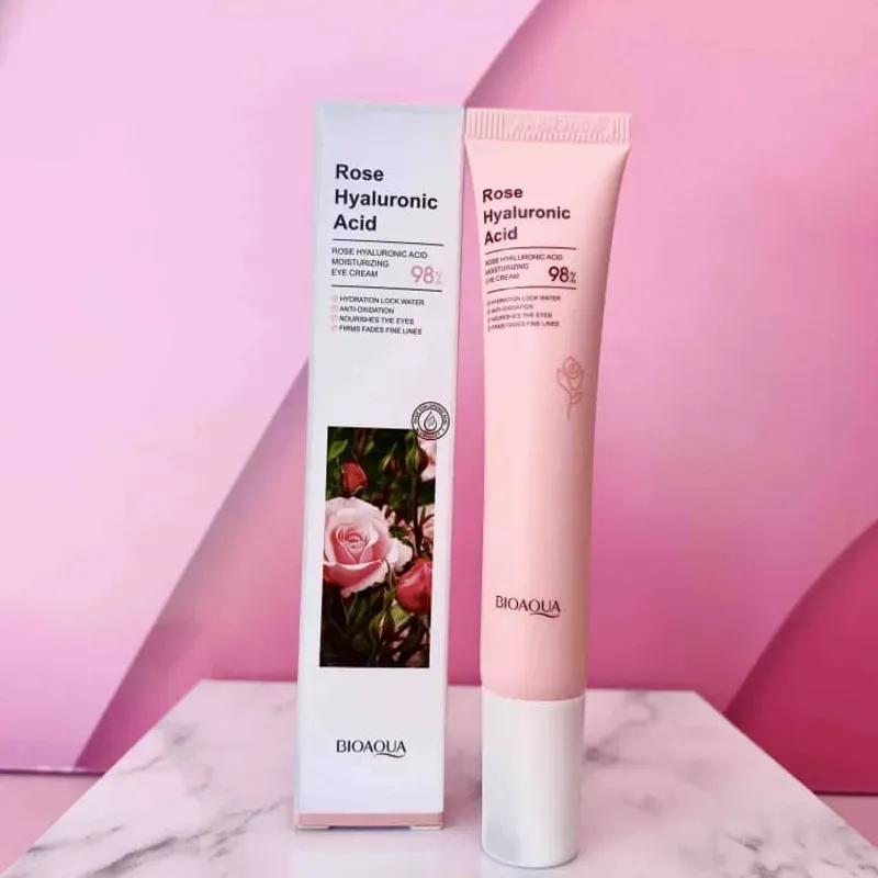 Crema Antiojeras Hidratante de Rosas con Ácido Hialurónico Bioaqua