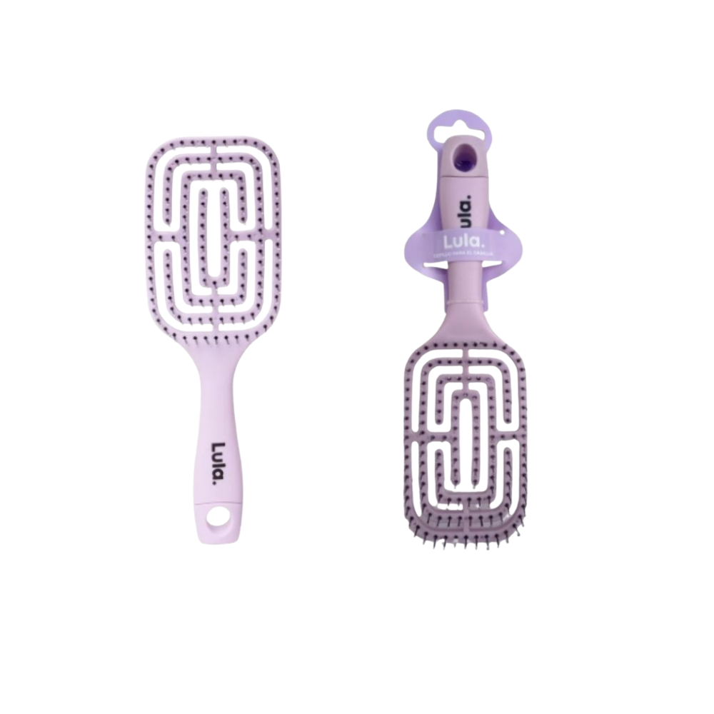 Cepillo Ovalado Morado Grande Lula
