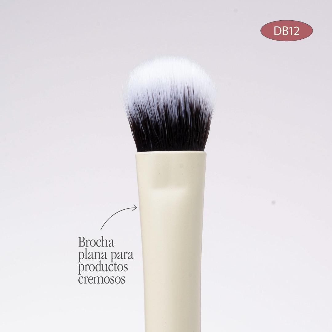 Duo Glam 12 Brocha Difuminadora / Plana Productos Cremosos Atenea