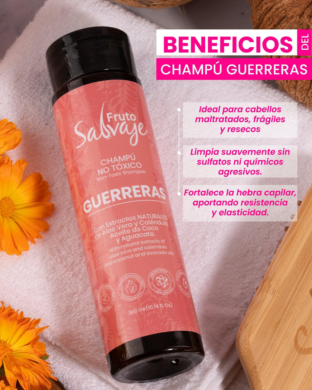 Shampoo Guerreras x 300ml Sin Sulfatos Fruto Salvaje