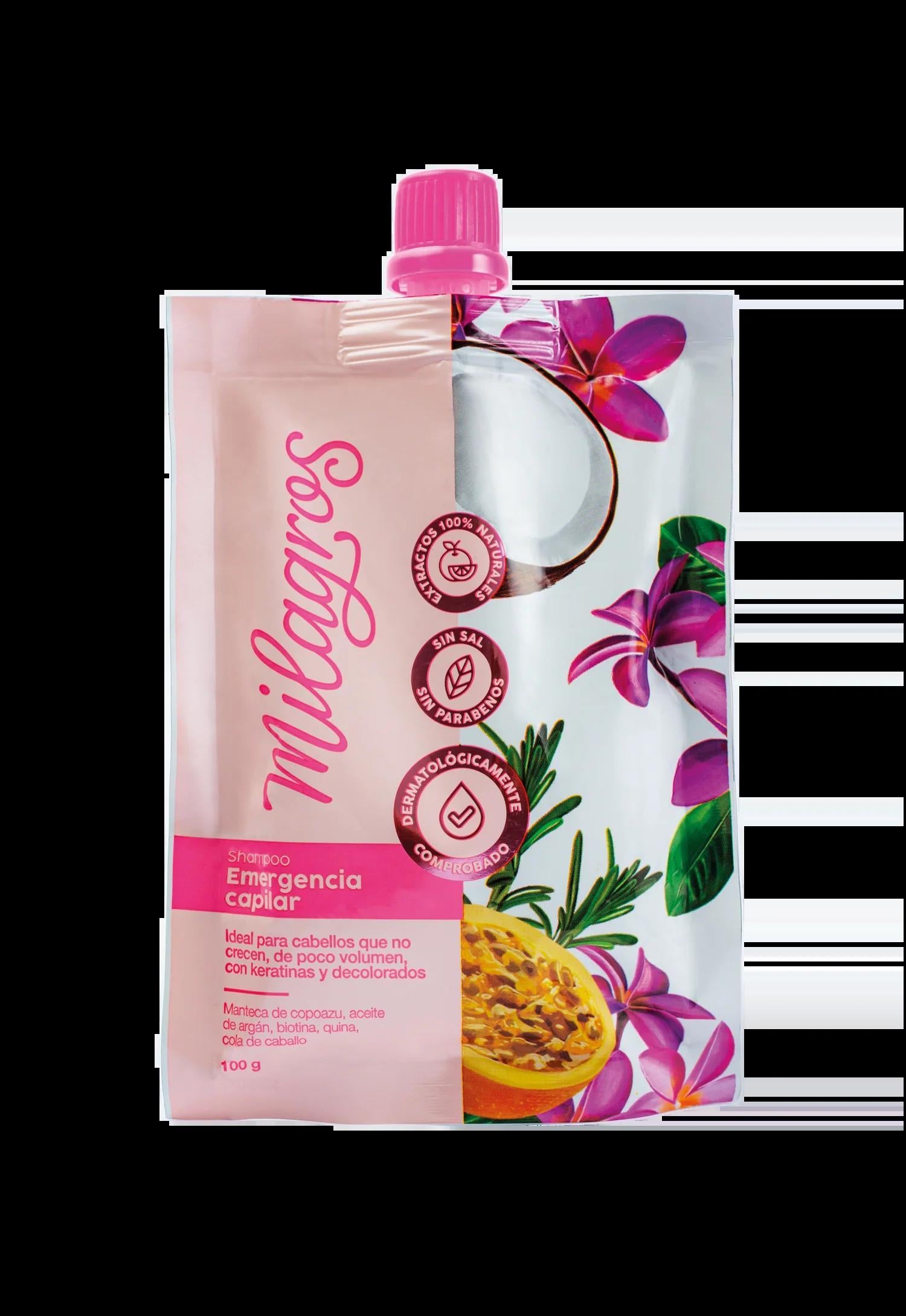 Sobres Shampoo Emergencia Capilar 100ml Milagros