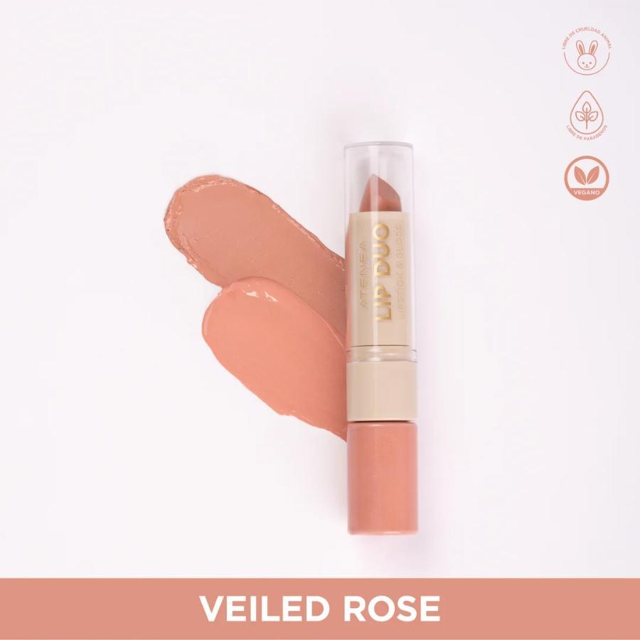Lip Duo Lipstick Y Gloss Veiledrose Atenea