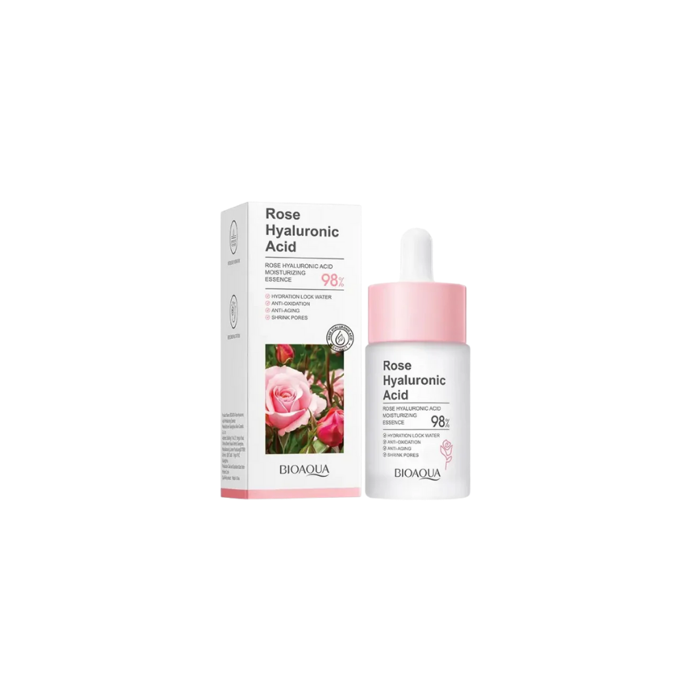 Serum Hidratante Facial Blanqueador a Base de Rosas y Ácido Hialurónico Bioqua