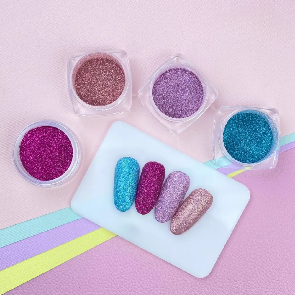 Micro Glitter Para Uñas Pink Laser Lula