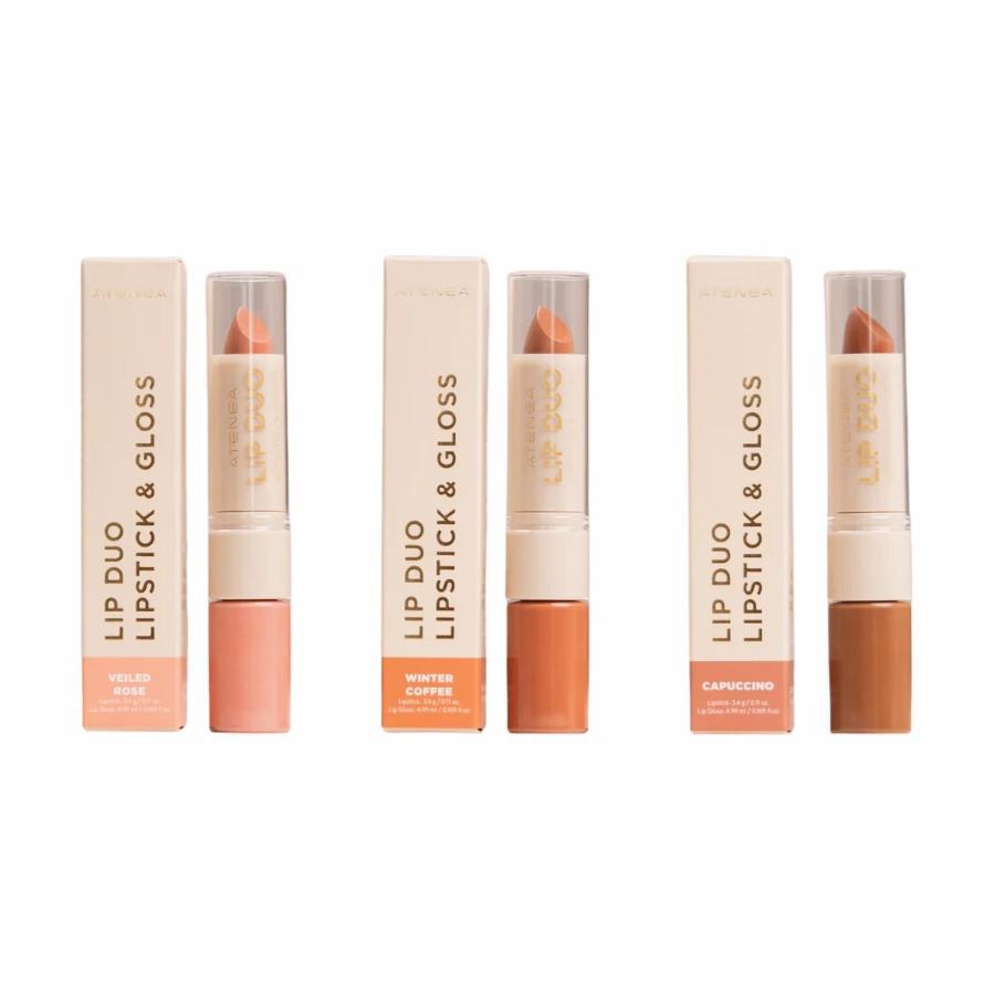 Lip Duo Lipstick y Gloss Capuccino Atenea