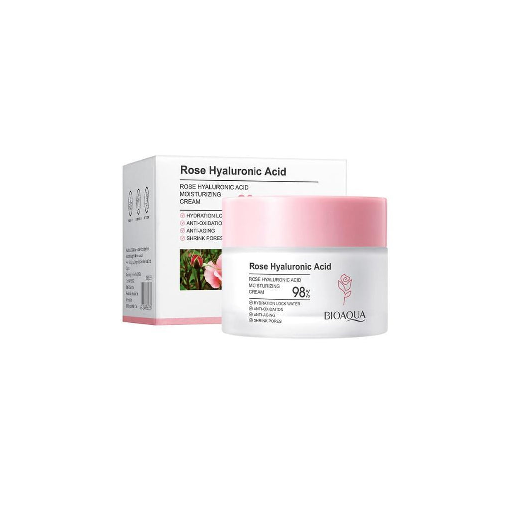 Crema Antiojeras Hidratante de Rosas con Ácido Hialurónico Bioaqua