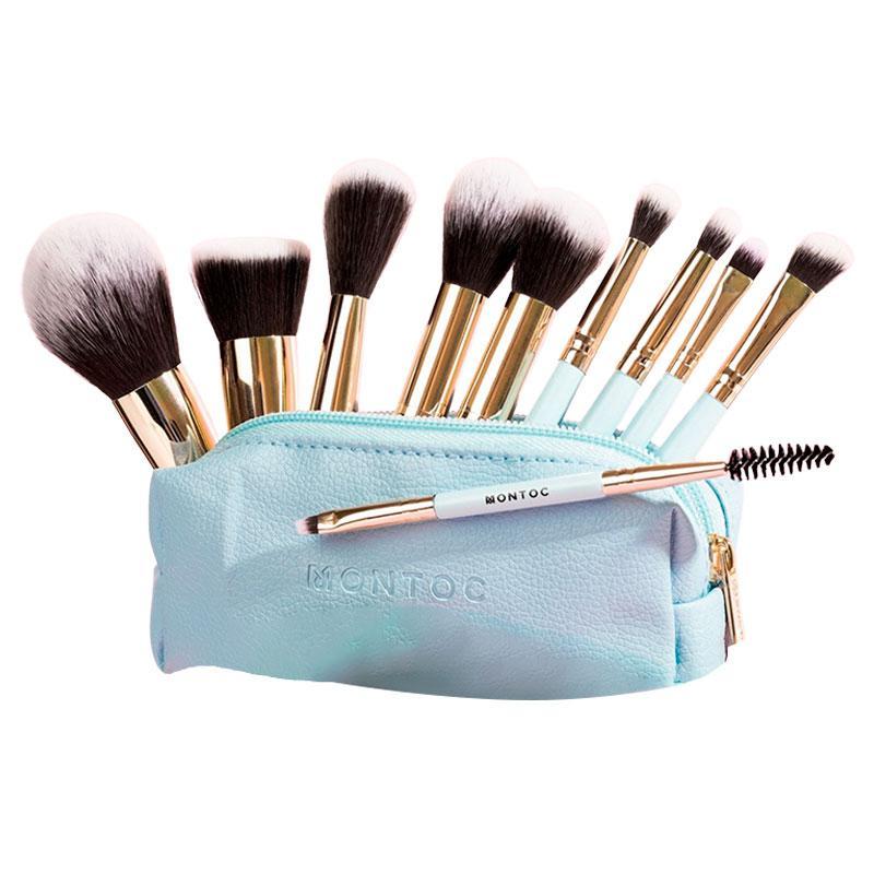 Kit de Brochas Viajero Baby Blue Montoc