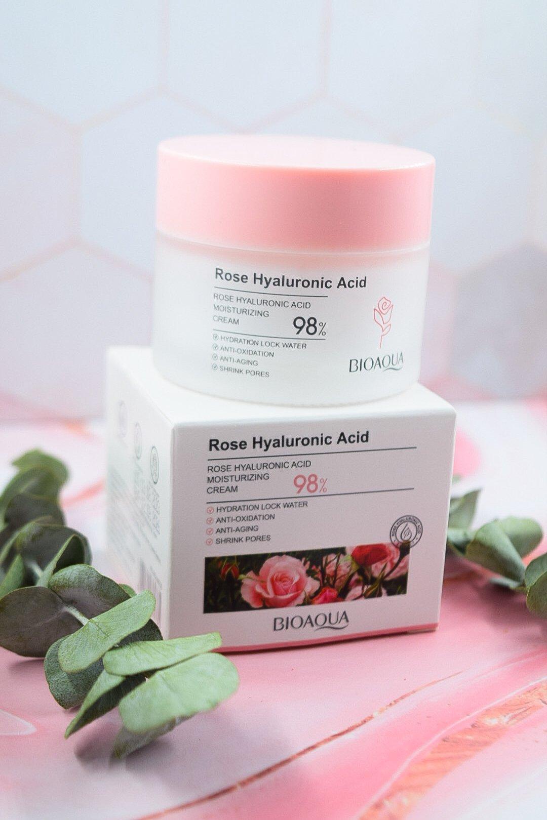 Crema Facial con Extractos de Rosa y Ácido Hialurónico Bioaqua