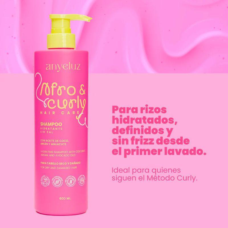 Shampoo Afro y Curly Hidratante 600ml Anyeluz