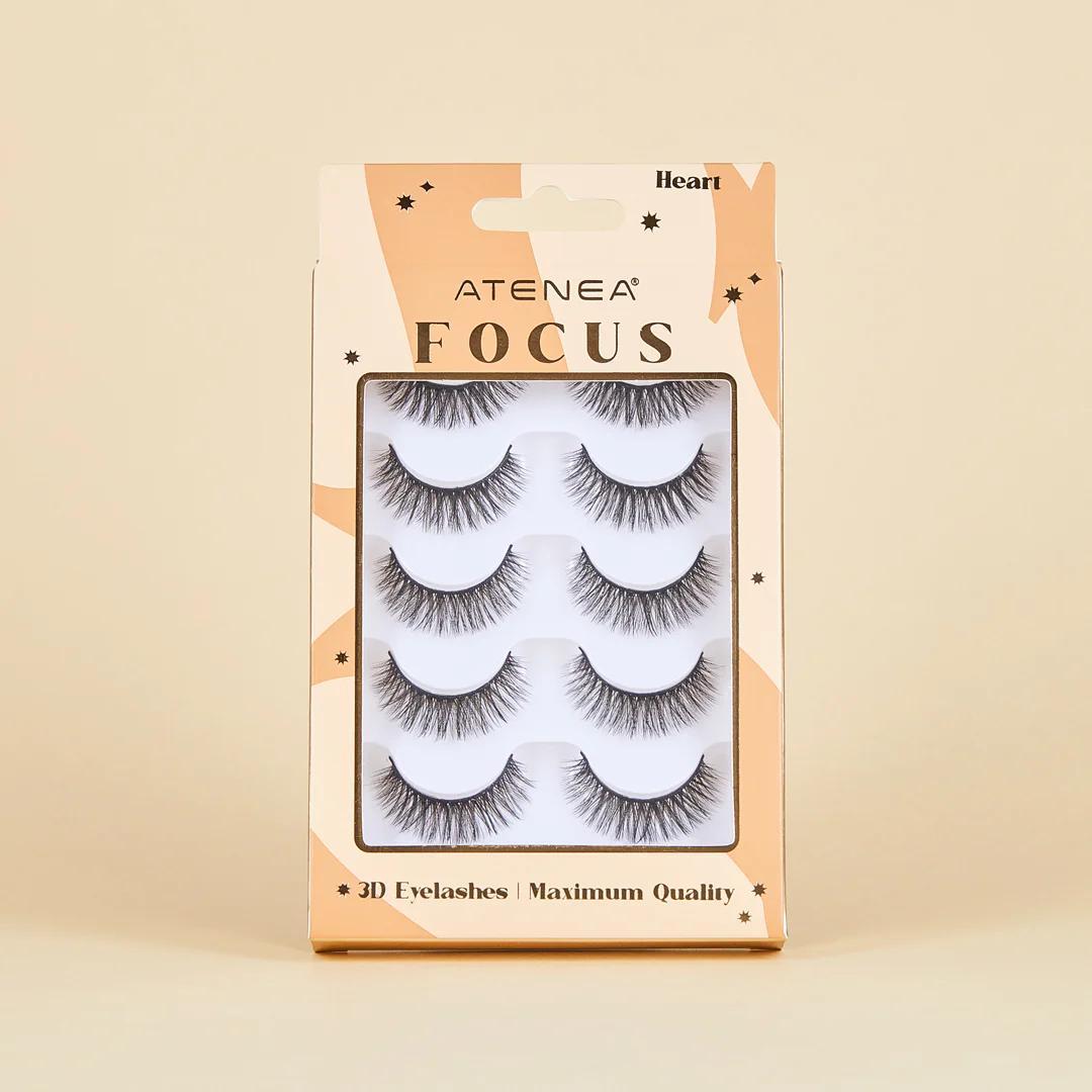 Pestañas Focus Heart 3D x5 Pares Atenea