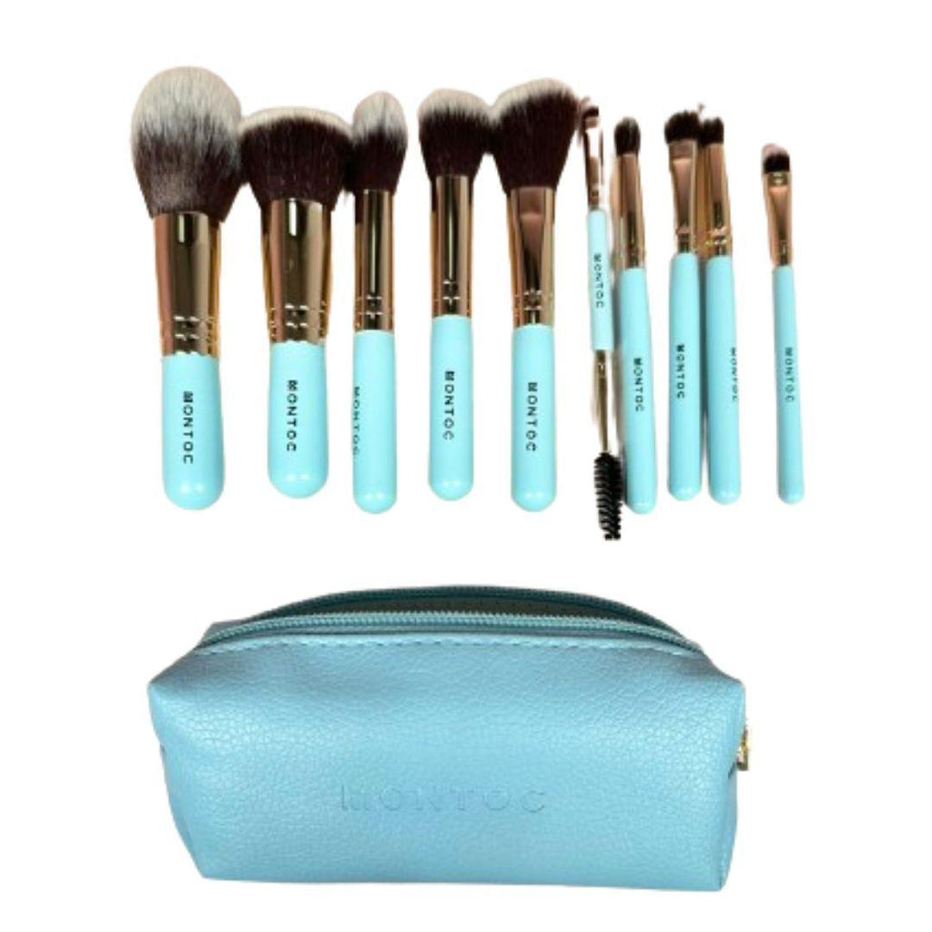 Kit de Brochas Viajero Baby Blue Montoc