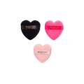 Make Up Sponge Borla Corazón Black, Pink y Rose Red Montoc
