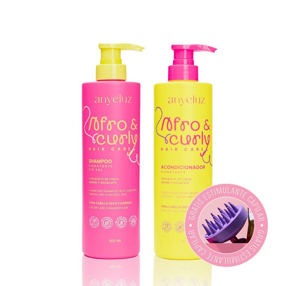 Shampoo Afro y Curly Hidratante 600ml Anyeluz