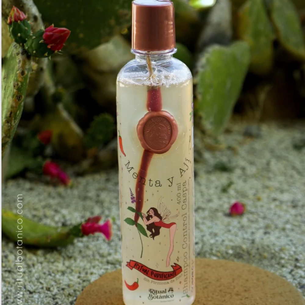 Shampoo Menta y Ají Control Caspa Ritual Botánico