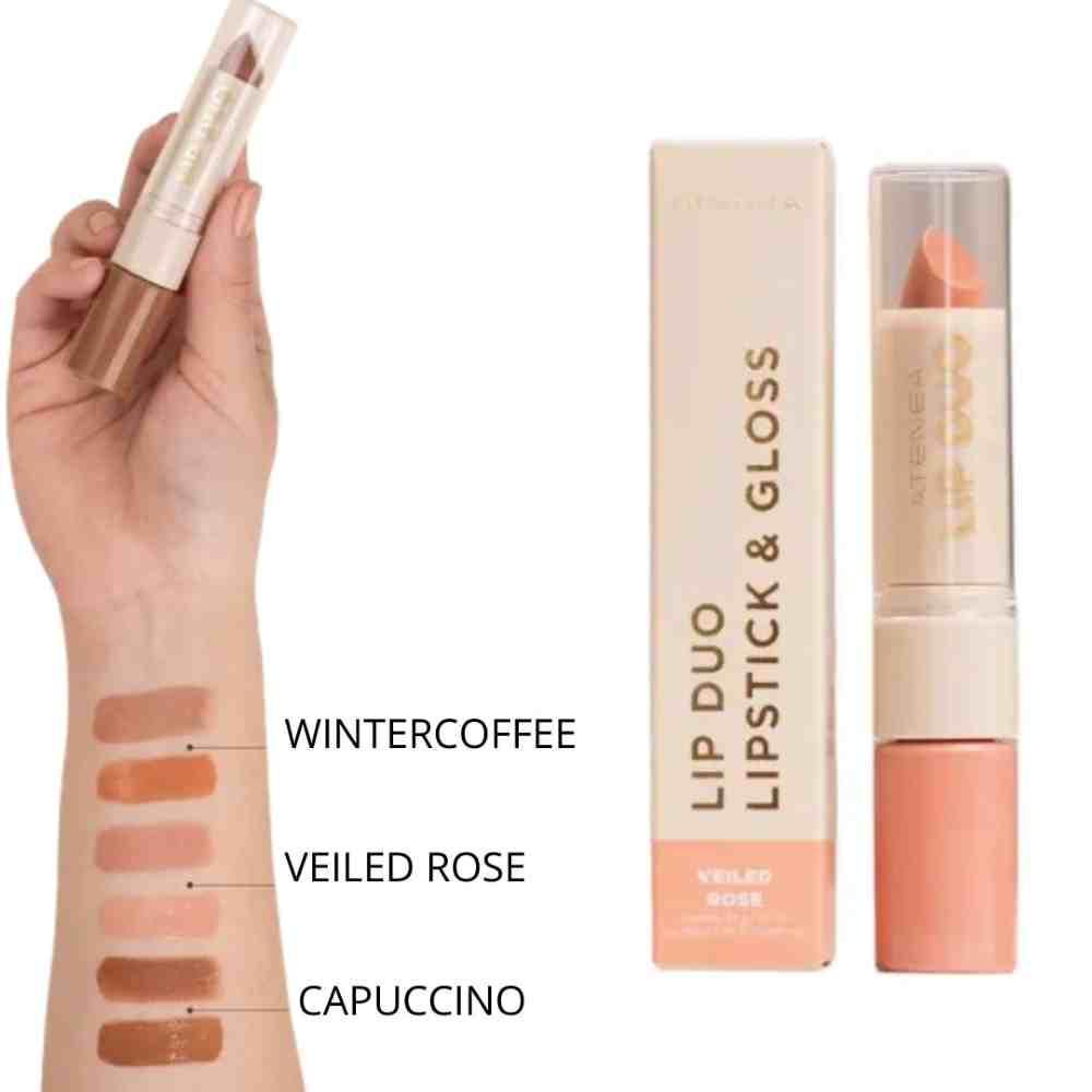 Lip Duo Lipstick Y Gloss Veiledrose Atenea