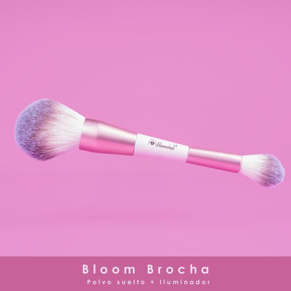 Bloom Brocha Polvo Suelto + Iluminador Bloomshell