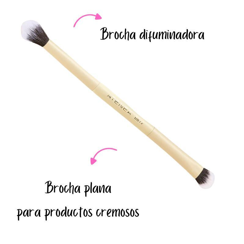 Duo Glam 12 Brocha Difuminadora / Plana Productos Cremosos Atenea