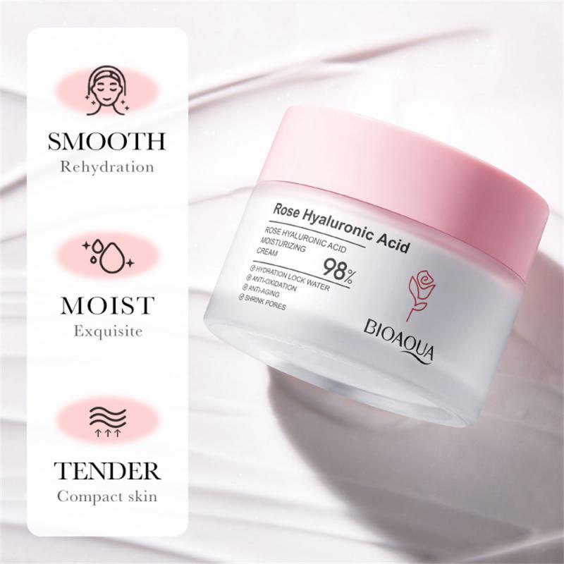 Crema Facial de Rosas y Ácido Hialurónico Bioaqua